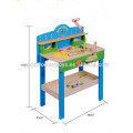 Hot Little Builder Game Blue Wooden Project Workbench Pretend Play Toy